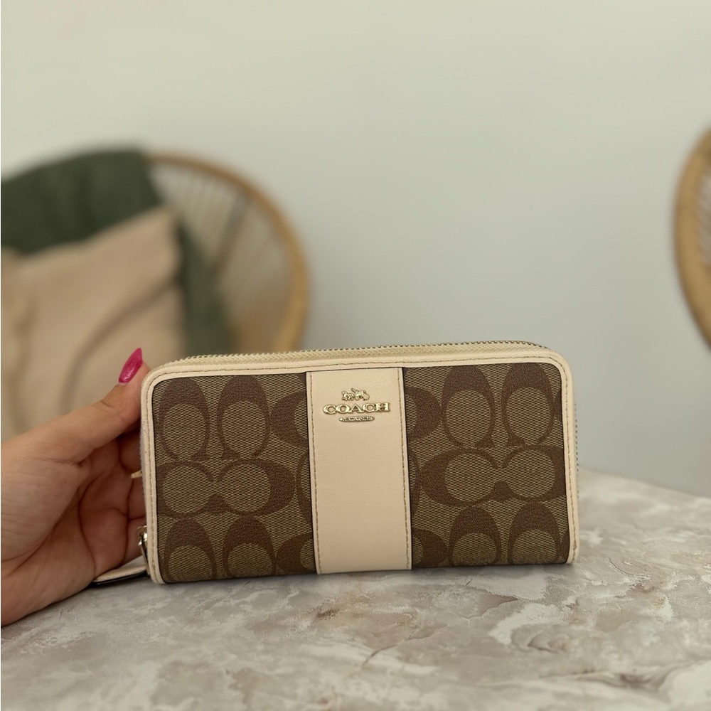 Coach Brown and Cream Wallet
